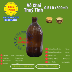 Vỏ Chai Thuỷ Tinh 500ml
